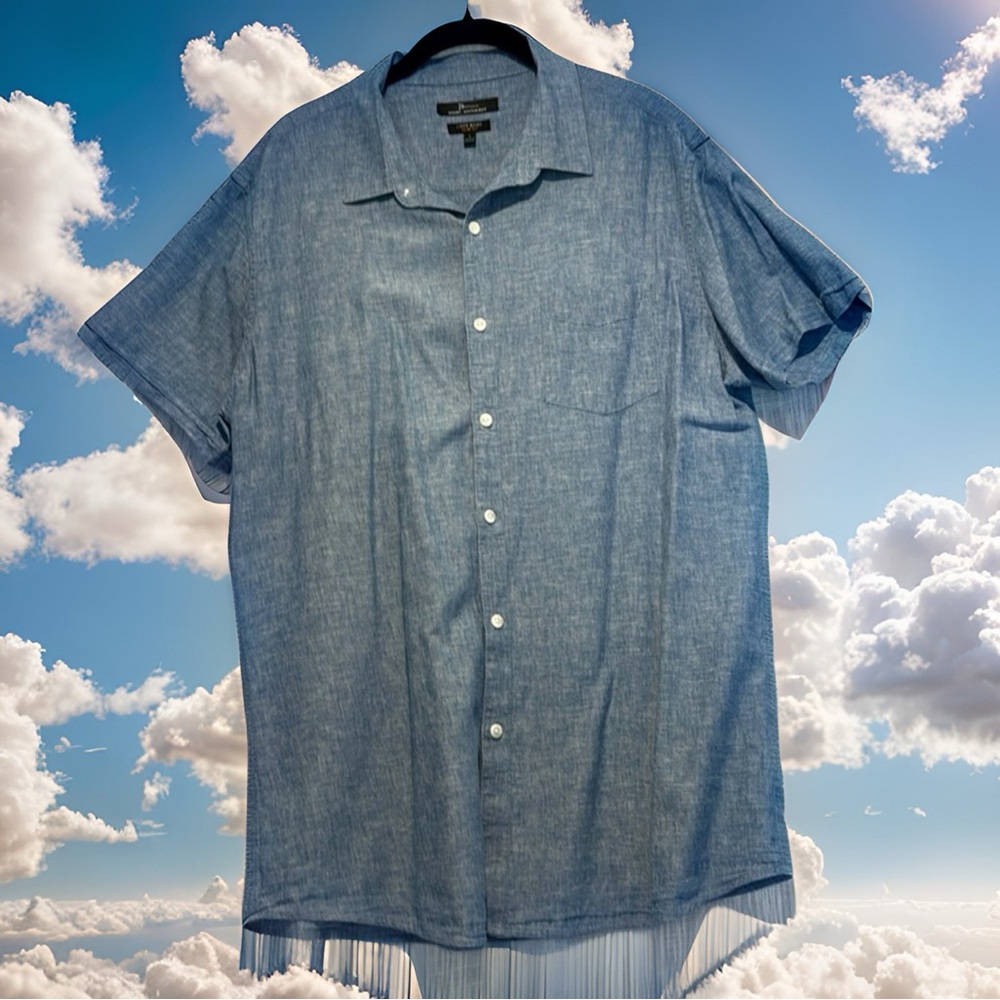 Marc Anothony cotton / linen blend short-sleeve shirt in excellent condition